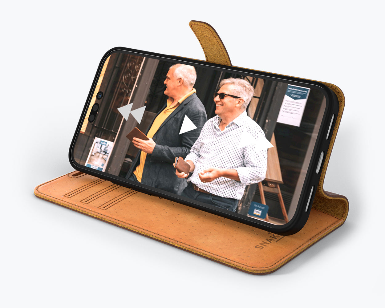 Apple iPhone 15 Pro - Vintage Leather Wallet Phone Case