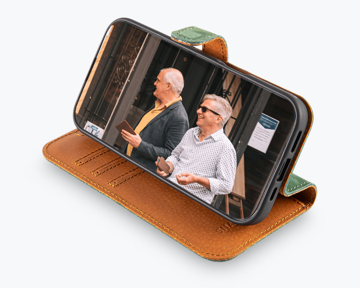 Apple iPhone 16 - Vintage Leather Wallet Phone Case