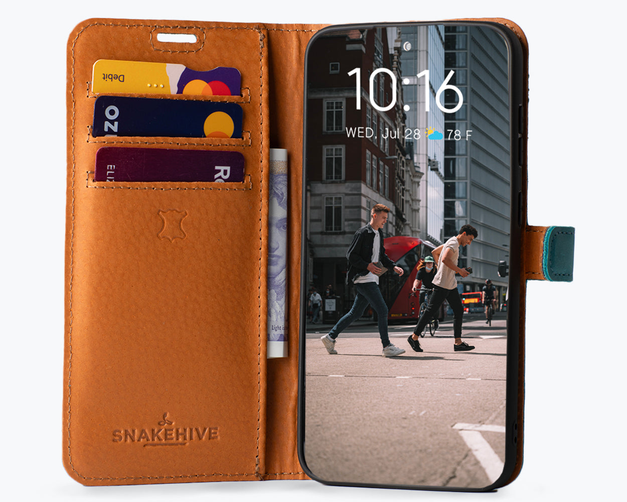 Samsung Galaxy S23 FE - Vintage Leather Wallet Phone Case