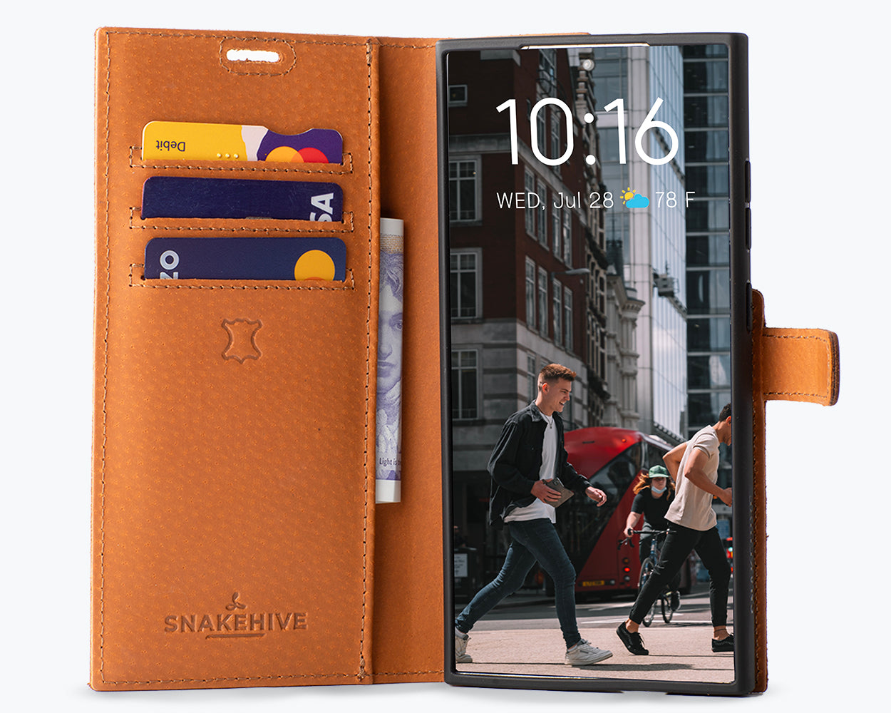 Samsung Galaxy S25 Ultra - Vintage Leather Wallet Phone Case