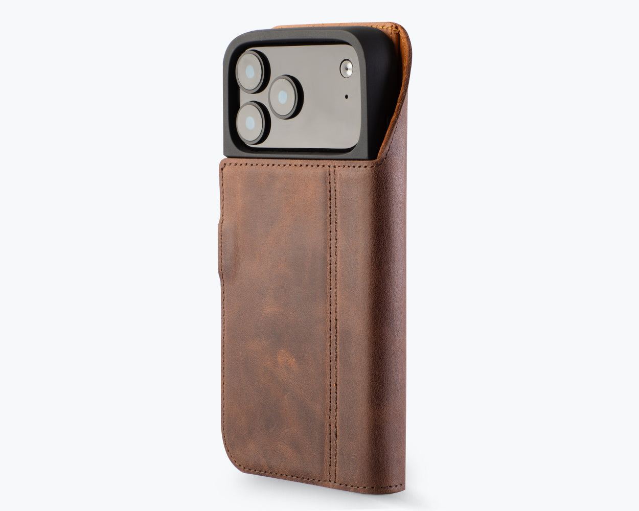 Apple iPhone 17 Pro Max - Vintage Leather Wallet Phone Case