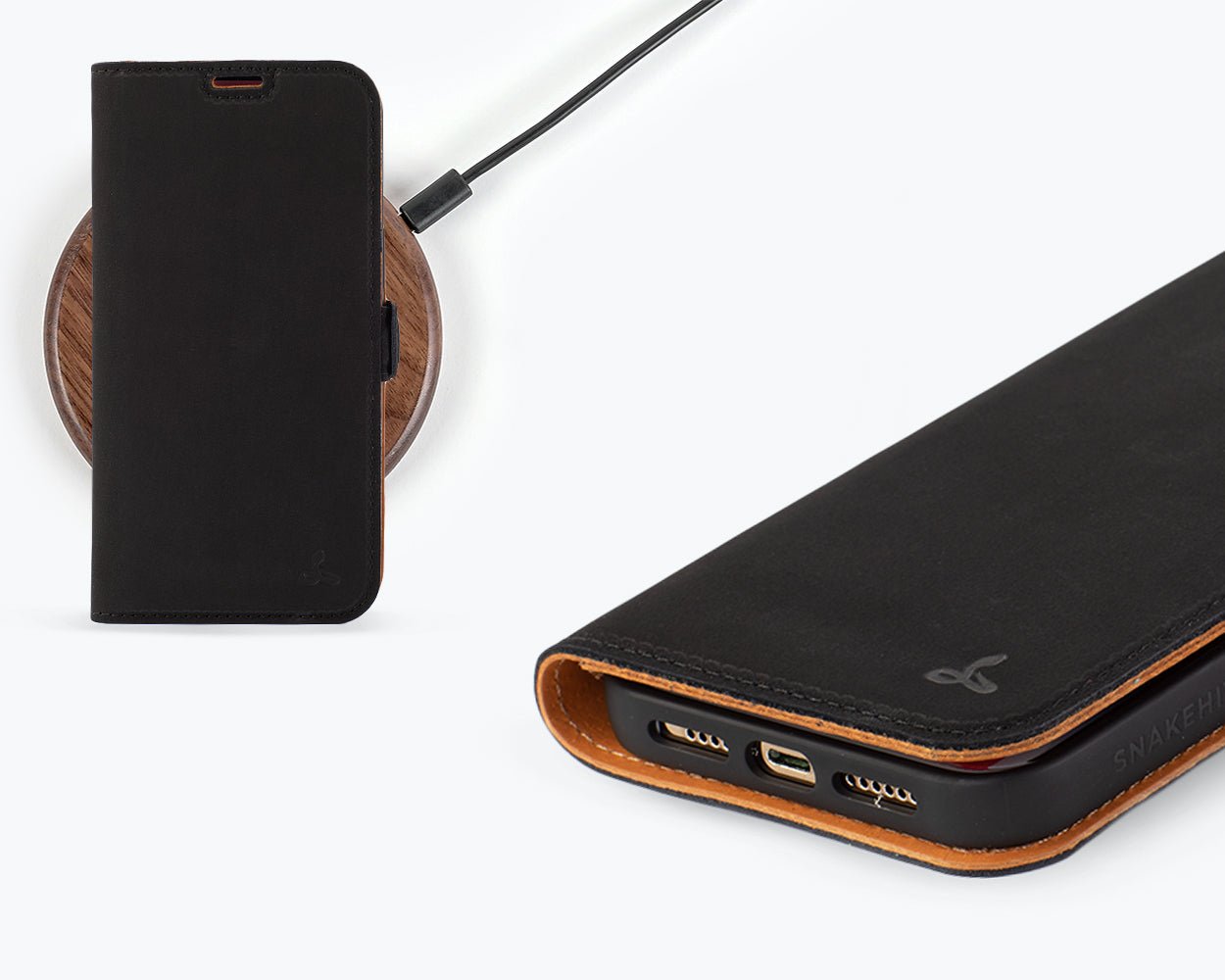 Apple iPhone 14 Pro Max - Vintage Leather Wallet Phone Case (Side Clasp)