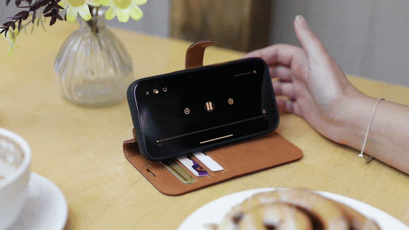 Apple iPhone 15 Pro Max - Vintage Leather Wallet Phone Case (Side Clasp)