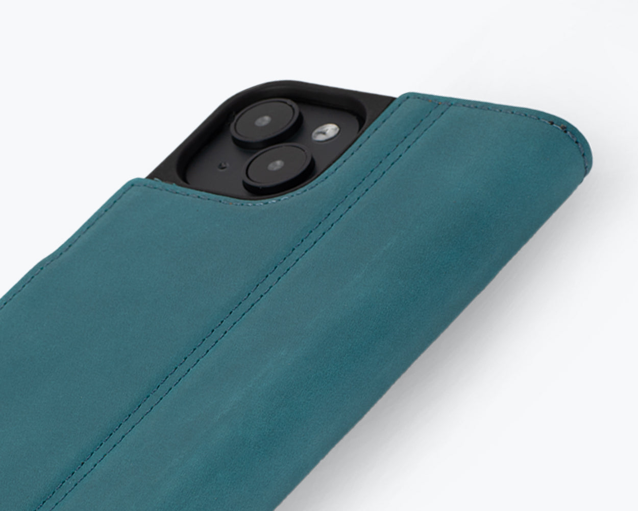 Apple iPhone 15 Plus - Vintage Leather Wallet Phone Case (Side Clasp)