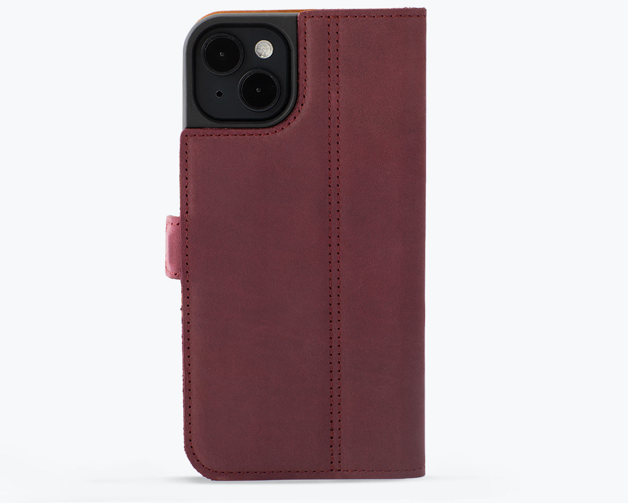 Apple iPhone 15 Plus - Vintage Leather Wallet Phone Case (Side Clasp)