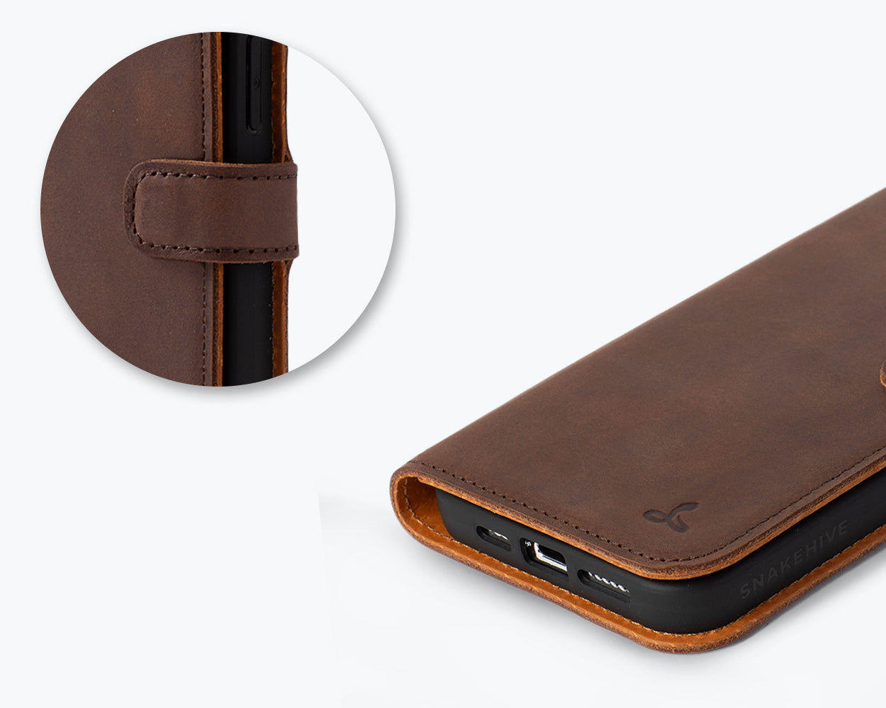 Apple iPhone 15 Pro - Vintage Leather Wallet Phone Case