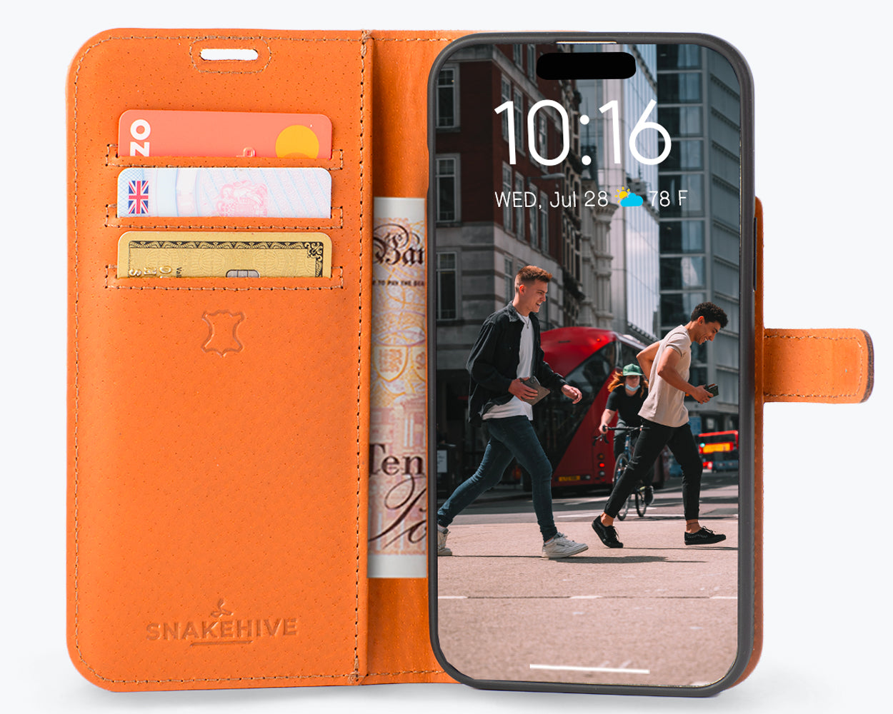 Apple iPhone 15 Pro - Vintage Leather Wallet Phone Case