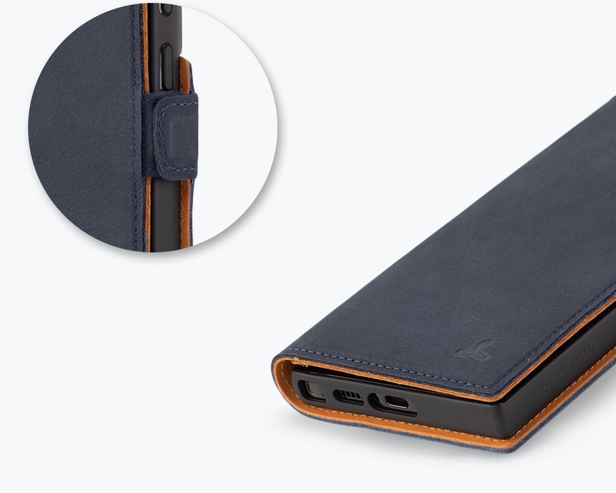 Samsung Galaxy S23 Ultra - Vintage Leather Wallet Phone Case (Side Clasp)