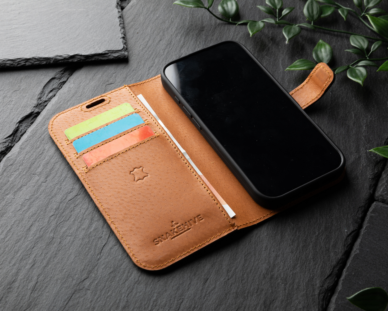 Apple iPhone 17 - Vintage Leather Wallet Phone Case