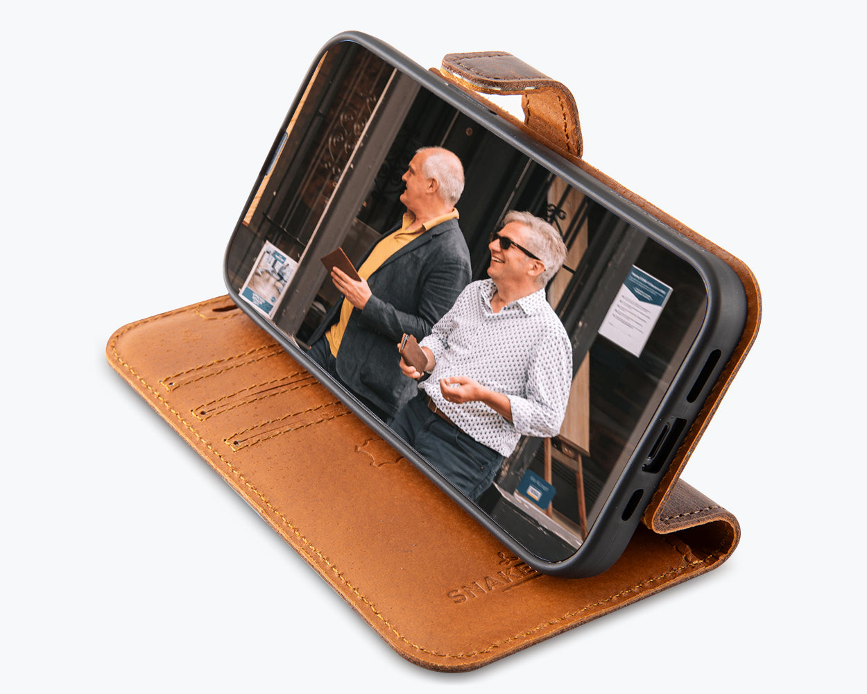 Apple iPhone 16e - Vintage Leather Wallet Phone Case