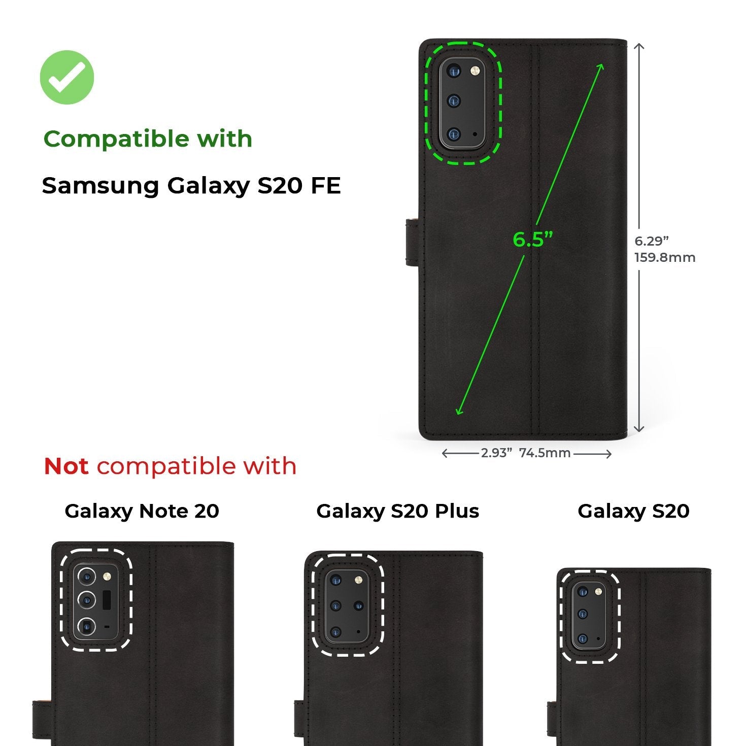 Samsung Galaxy S20 FE - Vintage Leather Wallet Phone Case