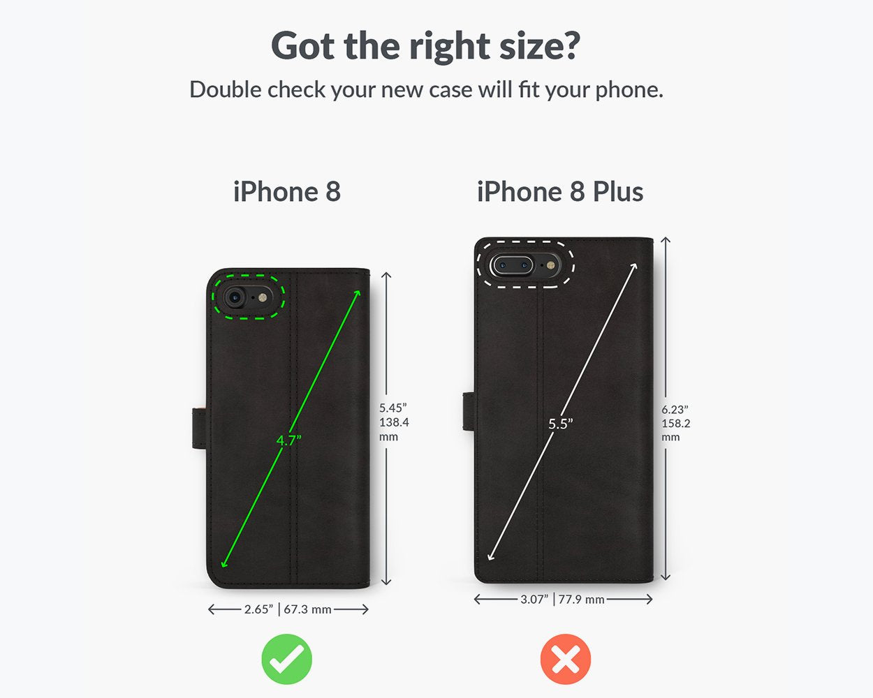 Apple iPhone 8 - Vintage Leather Wallet Phone Case