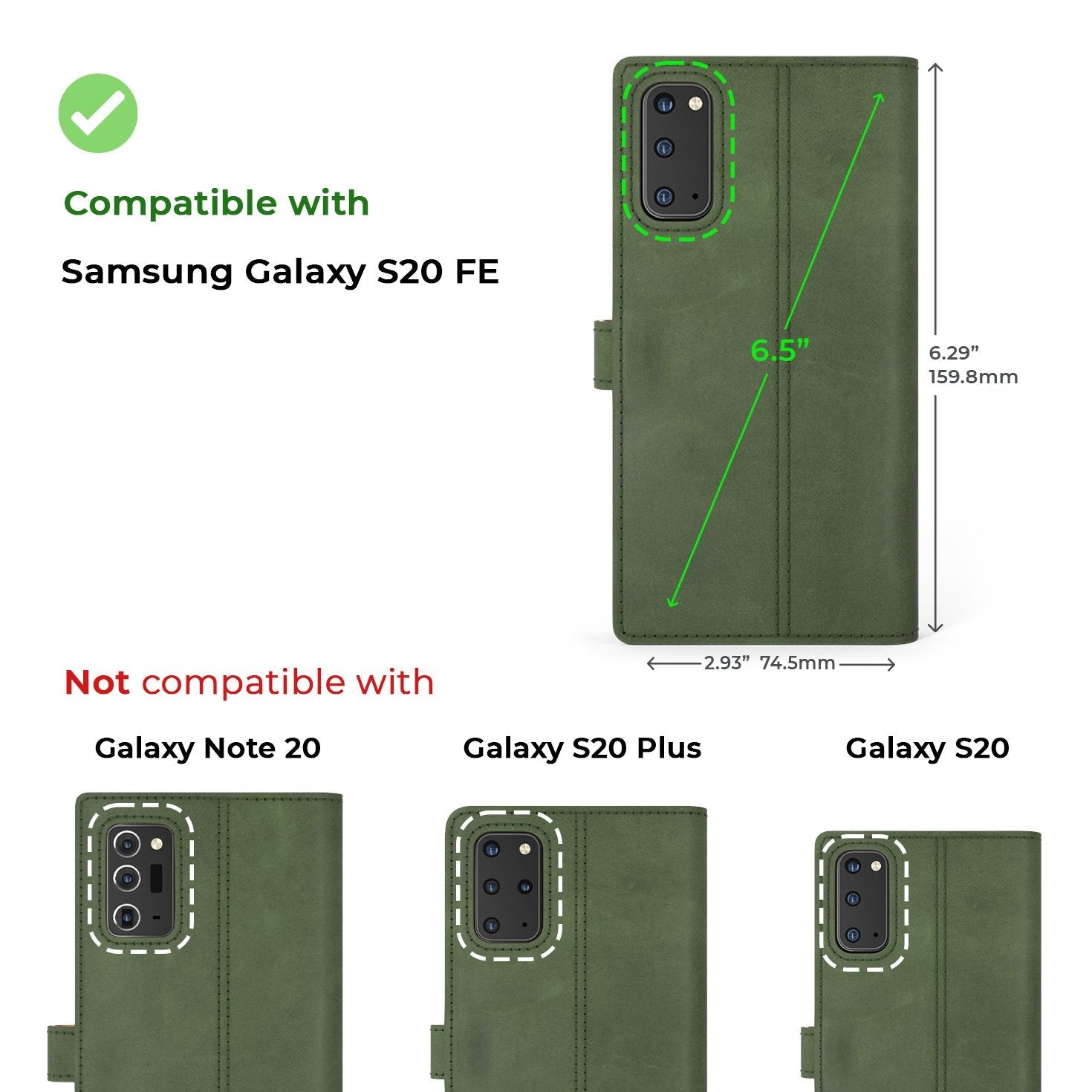 Samsung Galaxy S20 FE - Vintage Leather Wallet Phone Case