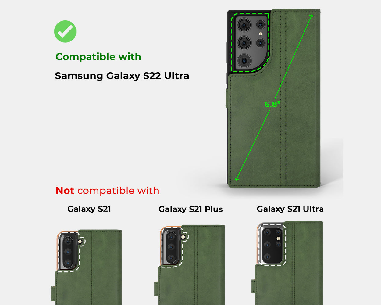 Samsung Galaxy S22 Ultra - Vintage Leather Wallet Phone Case