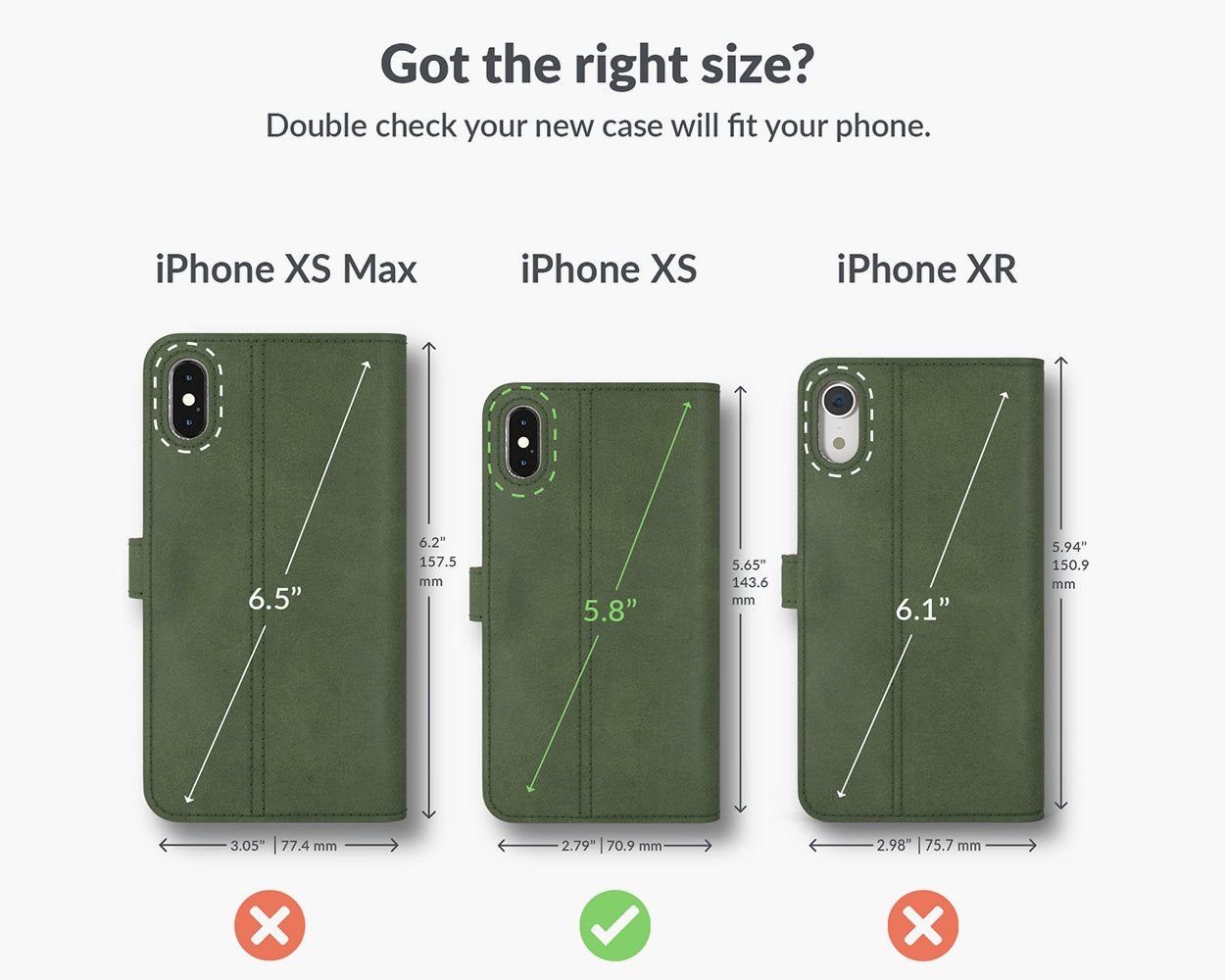 Apple iPhone X/XS - Vintage Leather Wallet Phone Case