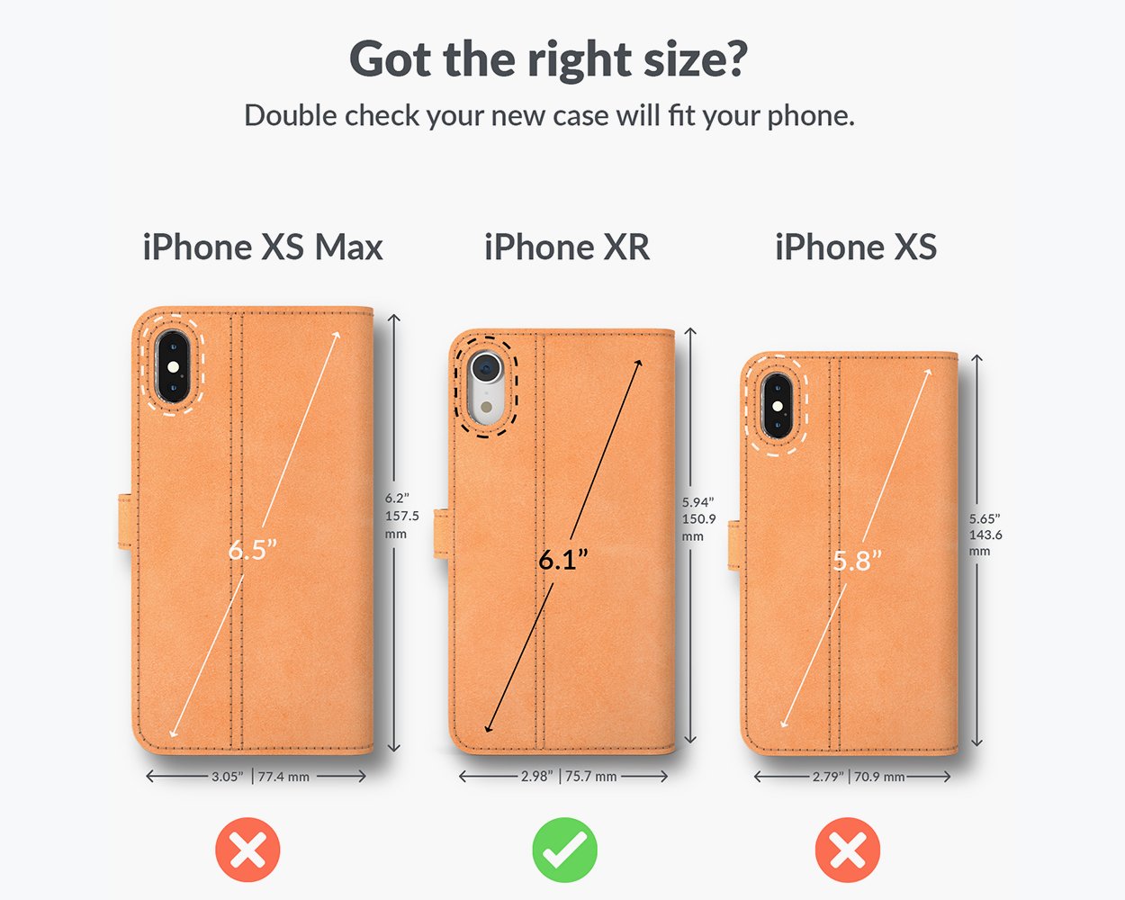 Apple iPhone XR - Vintage Leather Wallet Phone Case