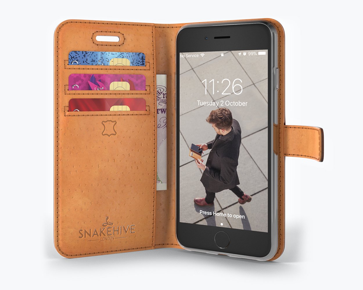 Apple iPhone 8 - Vintage Leather Wallet Phone Case