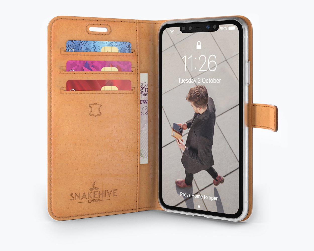 Apple iPhone XR - Vintage Leather Wallet Phone Case