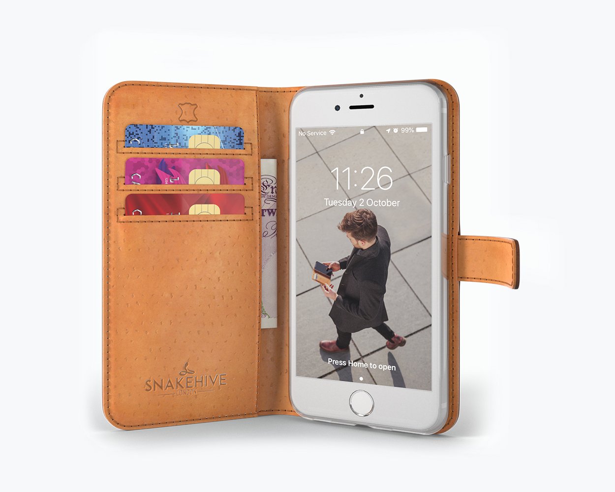 Apple iPhone 6/6S - Vintage Leather Wallet Phone Case