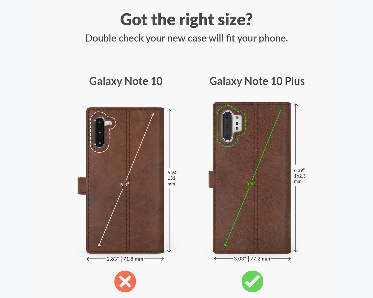 Samsung Galaxy Note 10 Plus - Vintage Leather Wallet Phone Case