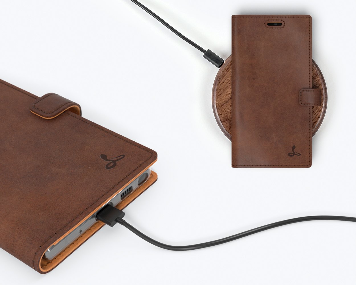 Samsung Galaxy Note 10 - Vintage Leather Wallet Phone Case