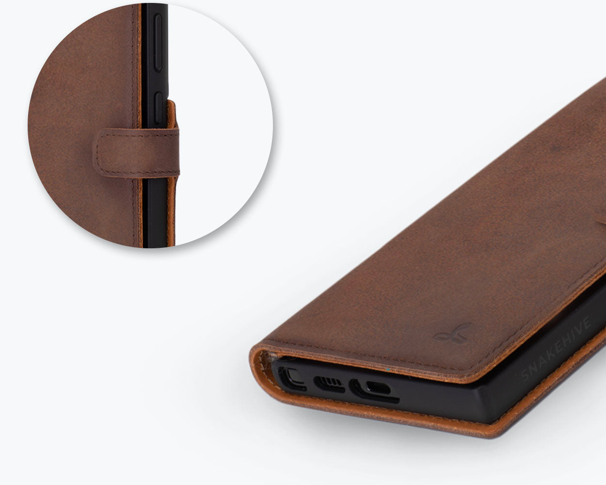 Samsung Galaxy S23 Ultra - Vintage Leather Wallet Phone Case