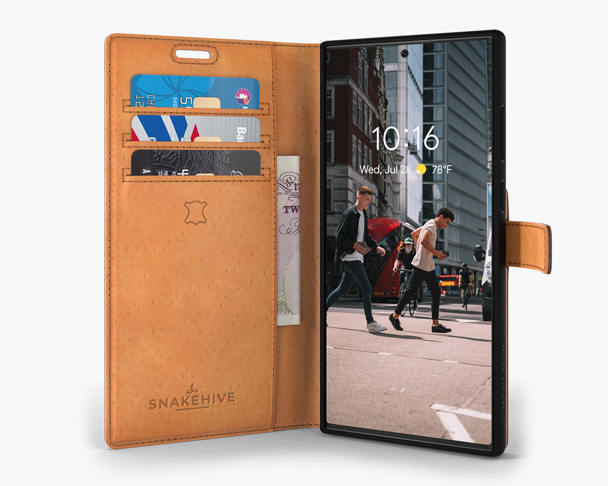 Samsung Galaxy S22 Ultra - Vintage Leather Wallet Phone Case