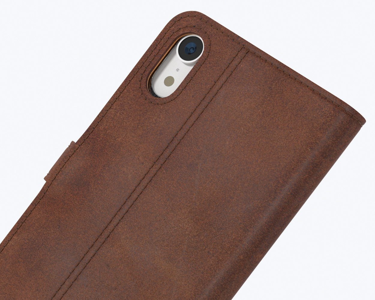 Apple iPhone XR - Vintage Leather Wallet Phone Case