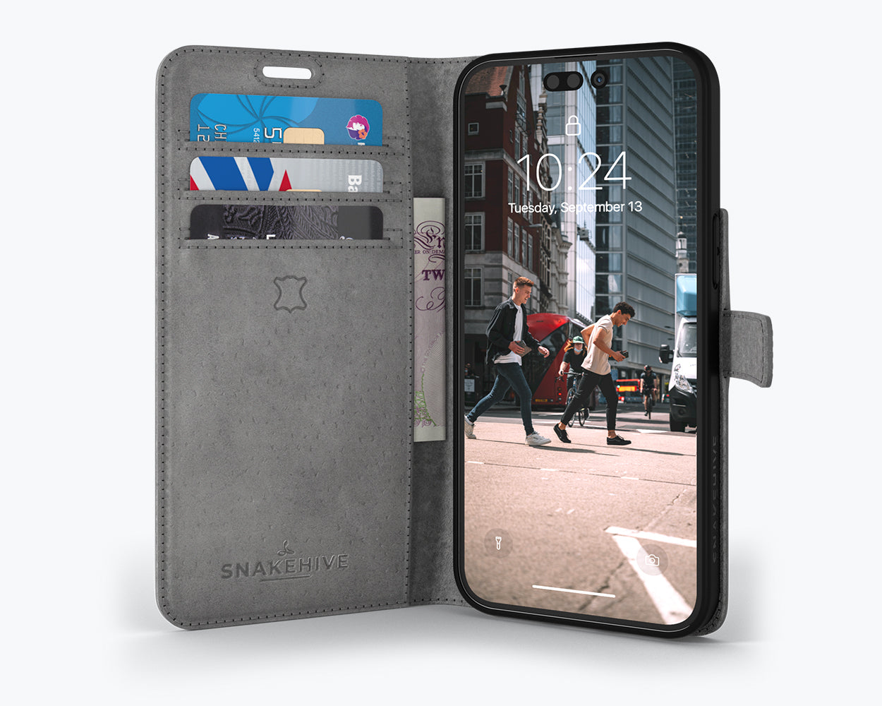 Apple iPhone 14 Pro - Vintage Leather Wallet Phone Case