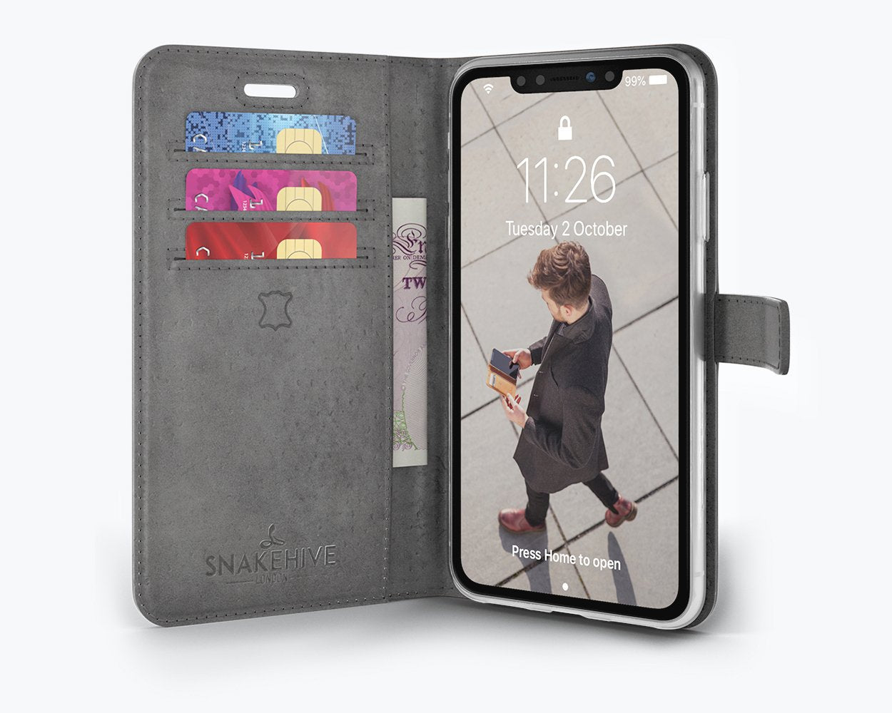 Apple iPhone XR - Vintage Leather Wallet Phone Case