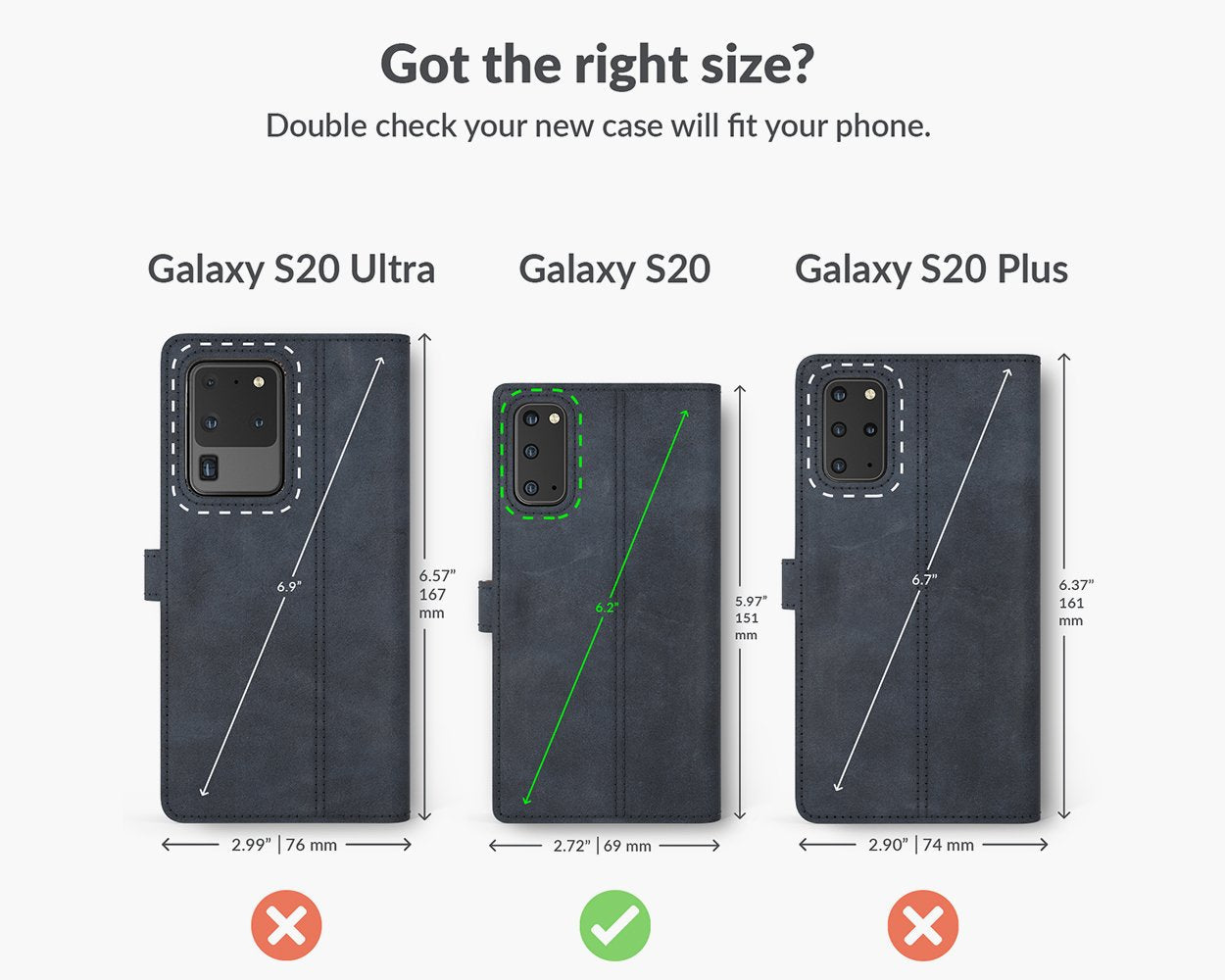 Samsung Galaxy S20 - Vintage Leather Wallet Phone Case