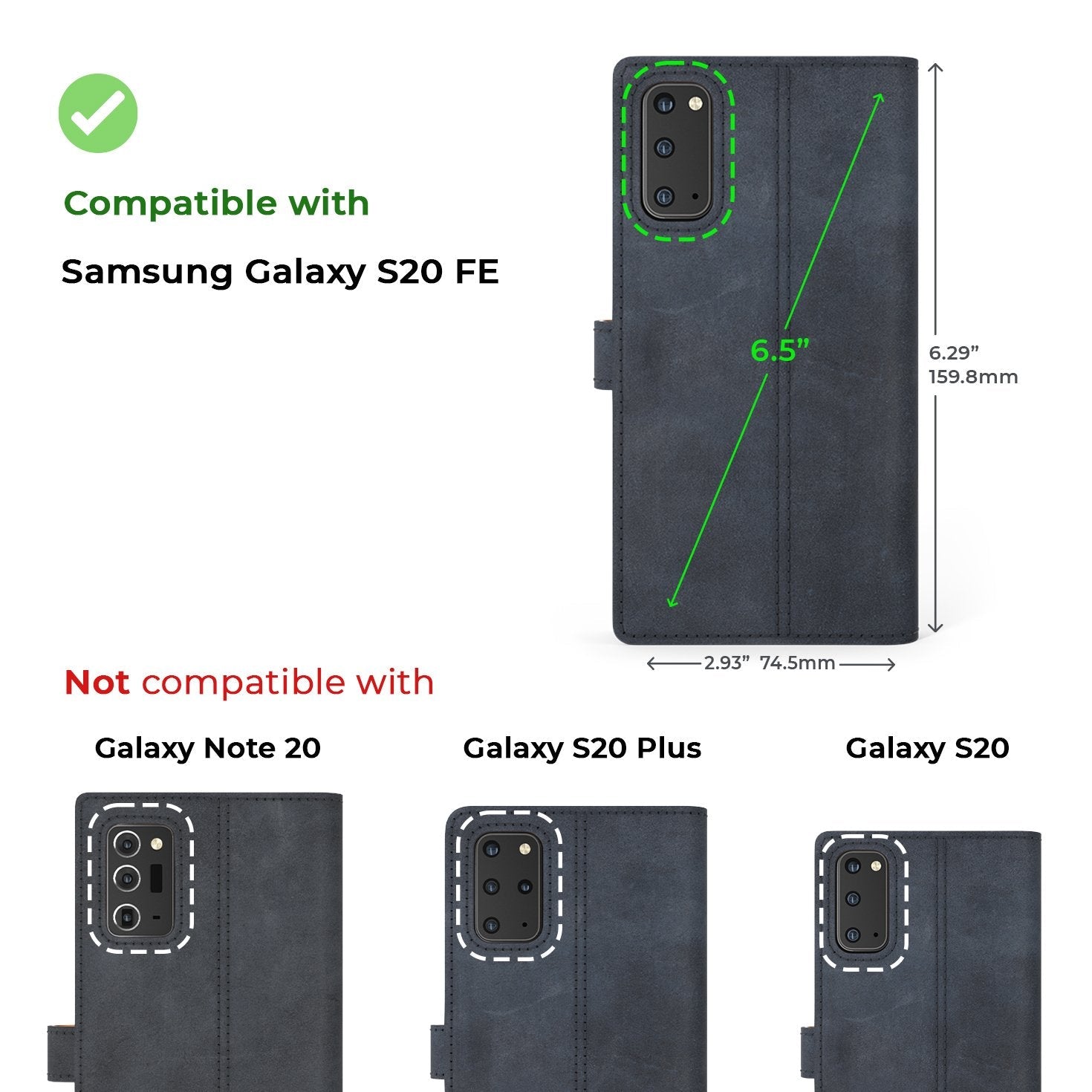 Samsung Galaxy S20 FE - Vintage Leather Wallet Phone Case