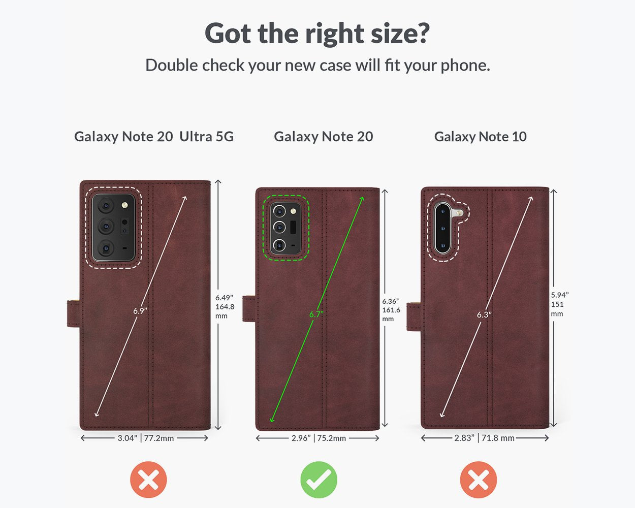 Samsung Galaxy Note 20 - Vintage Leather Wallet Phone Case