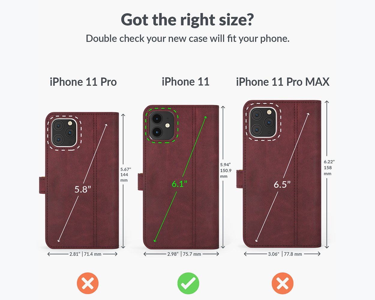 Apple iPhone 11 - Vintage Leather Wallet Phone Case