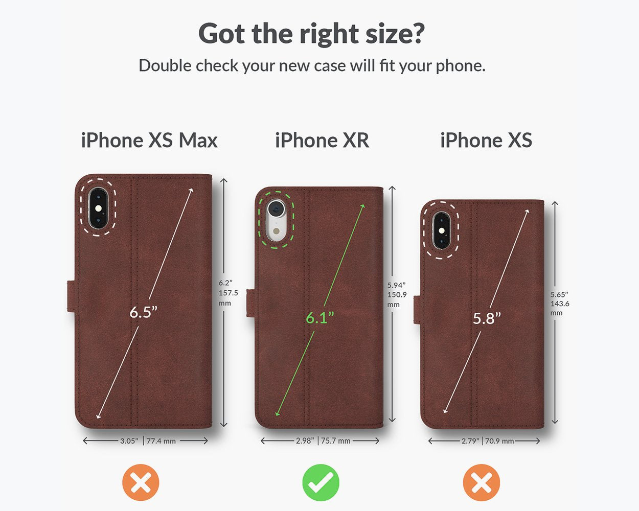 Apple iPhone XR - Vintage Leather Wallet Phone Case
