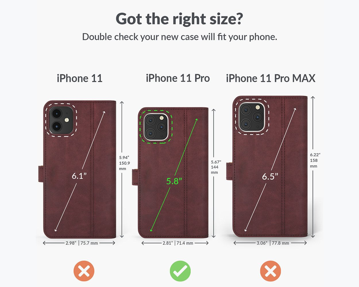 Apple iPhone 11 Pro - Vintage Leather Wallet Phone Case