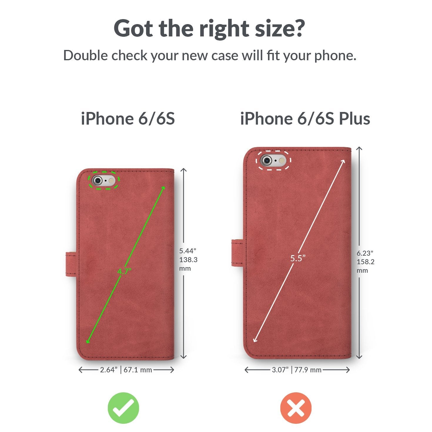 Apple iPhone 6/6S - Vintage Leather Wallet Phone Case