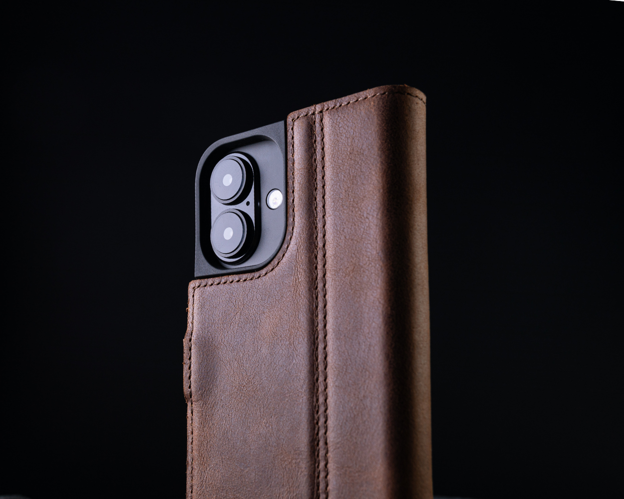 Apple iPhone 16 - Vintage Leather Wallet Phone Case