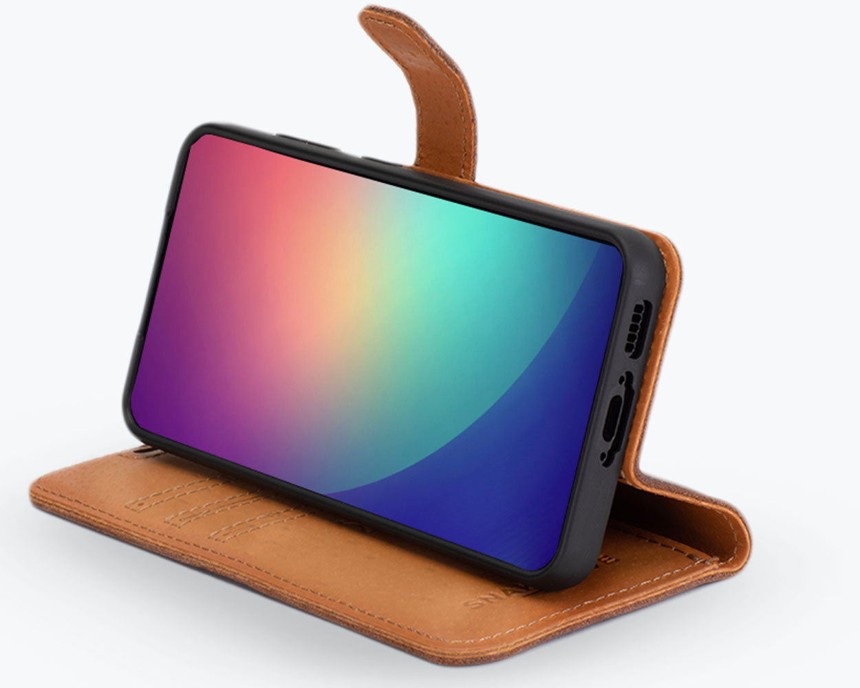 Samsung Galaxy S24 - Vintage Leather Wallet Phone Case