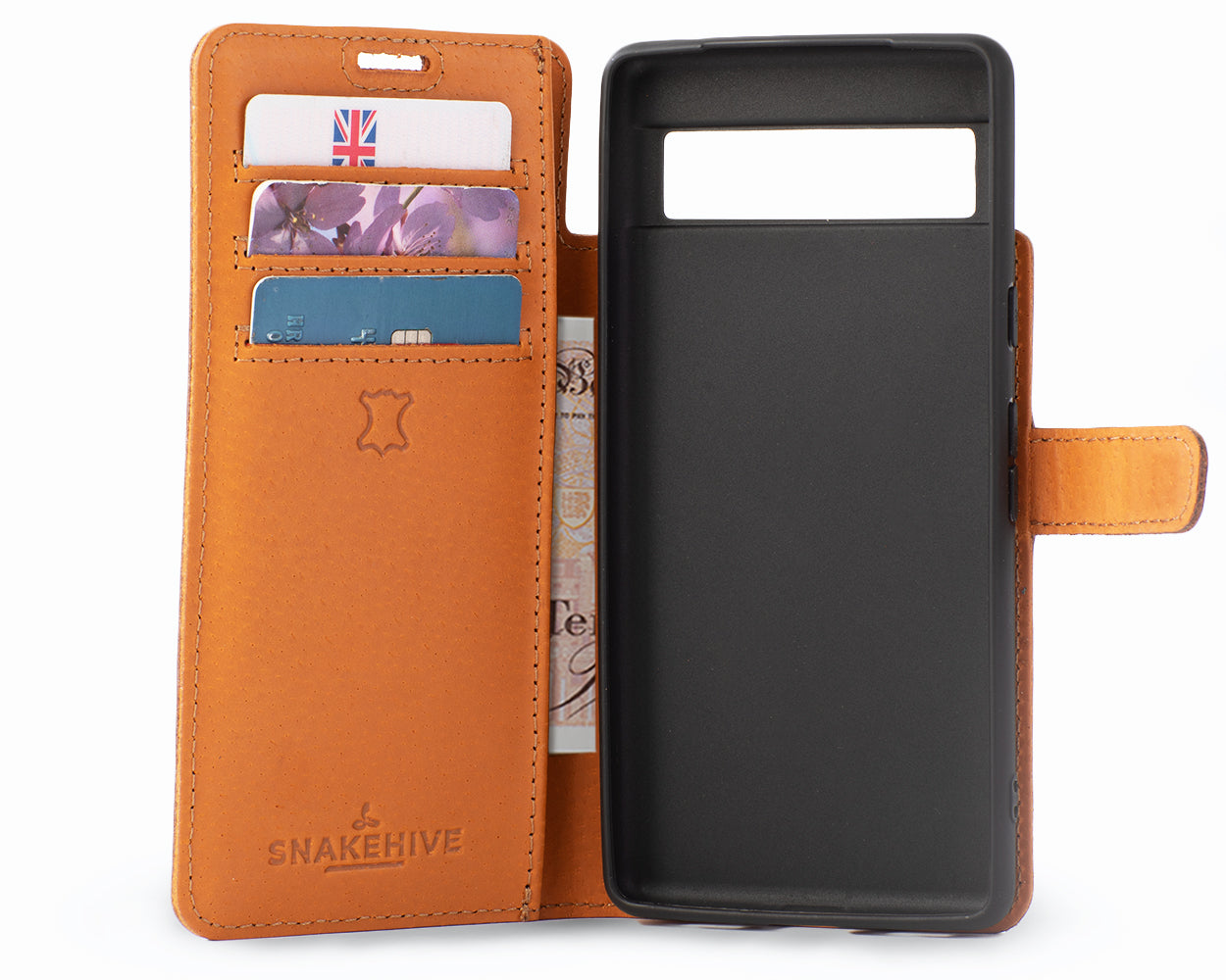 Google Pixel 7A - Vintage Leather Wallet Phone Case