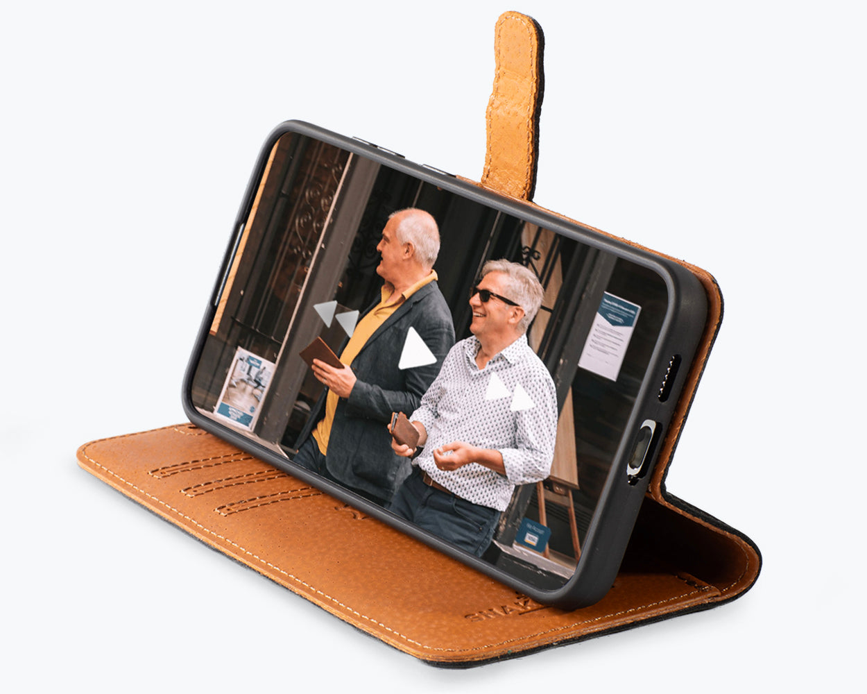 Samsung Galaxy S25 - Vintage Leather Wallet Phone Case