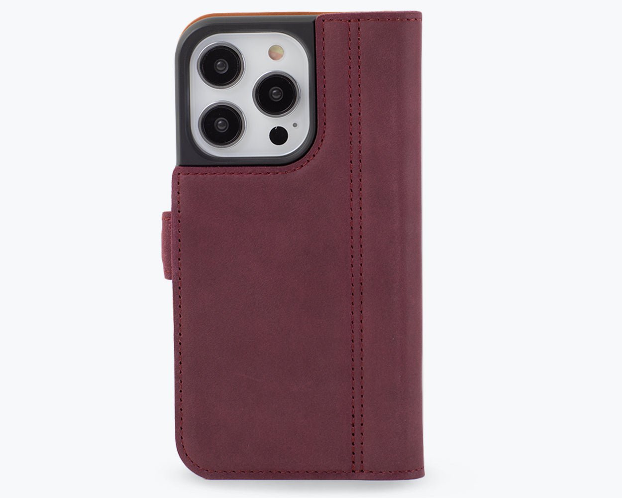 Apple iPhone 14 Pro - Vintage Leather Wallet Phone Case (Side Clasp)