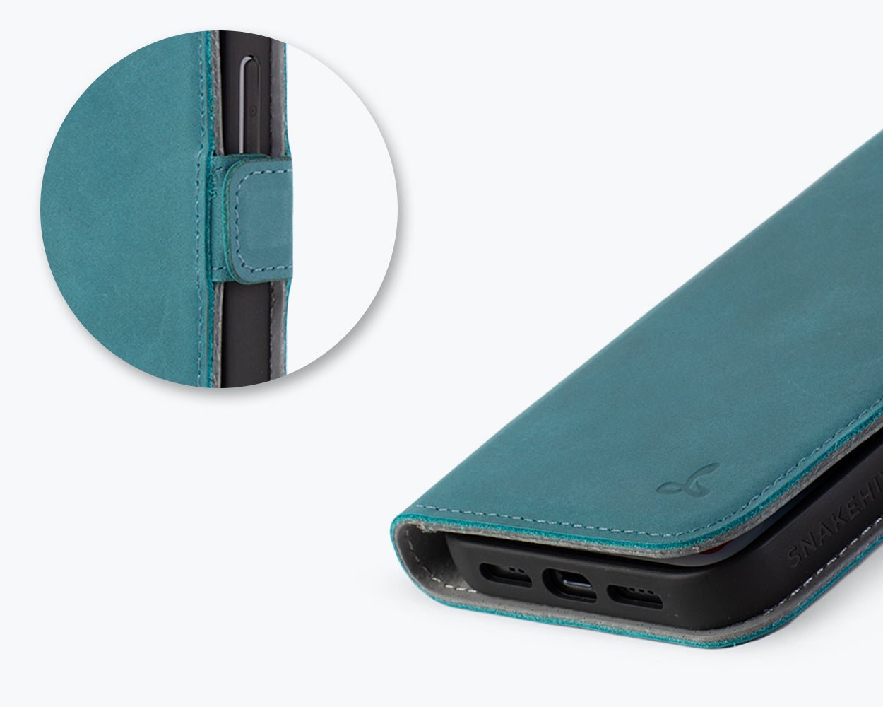 Apple iPhone 14 - Vintage Leather Wallet Phone Case (Side Clasp)