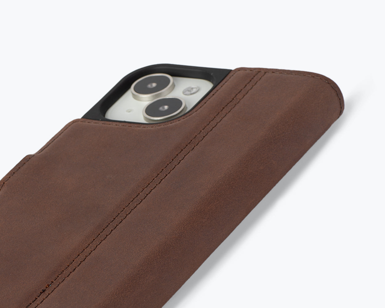 Apple iPhone 15 - Vintage Leather Wallet Phone Case
