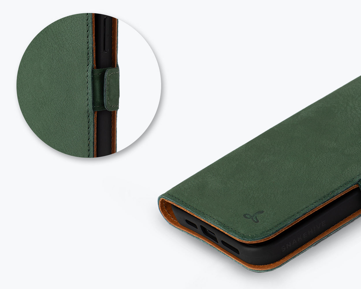 Apple iPhone 15 Plus - Vintage Leather Wallet Phone Case (Side Clasp)