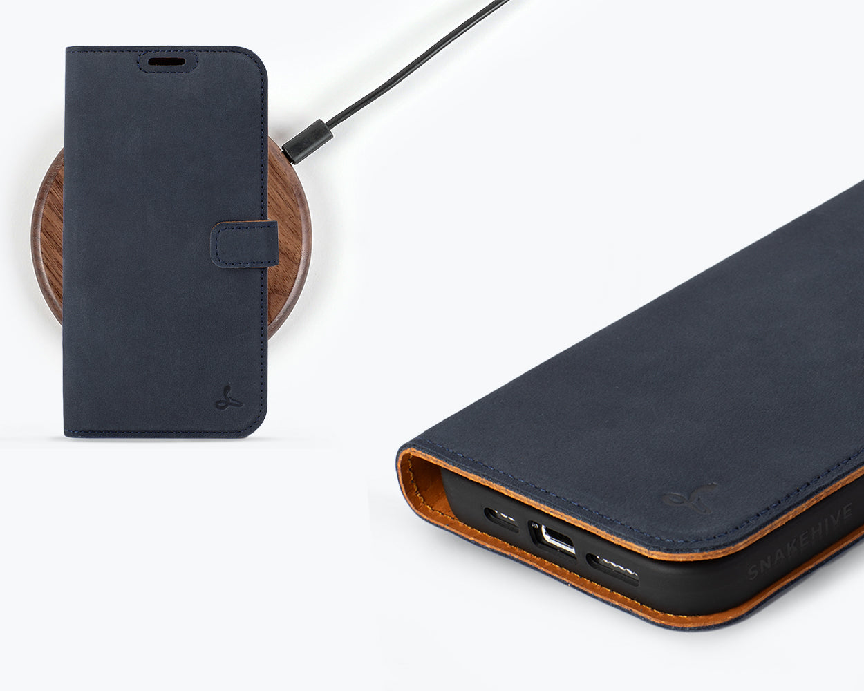 Apple iPhone 15 Pro - Vintage Leather Wallet Phone Case