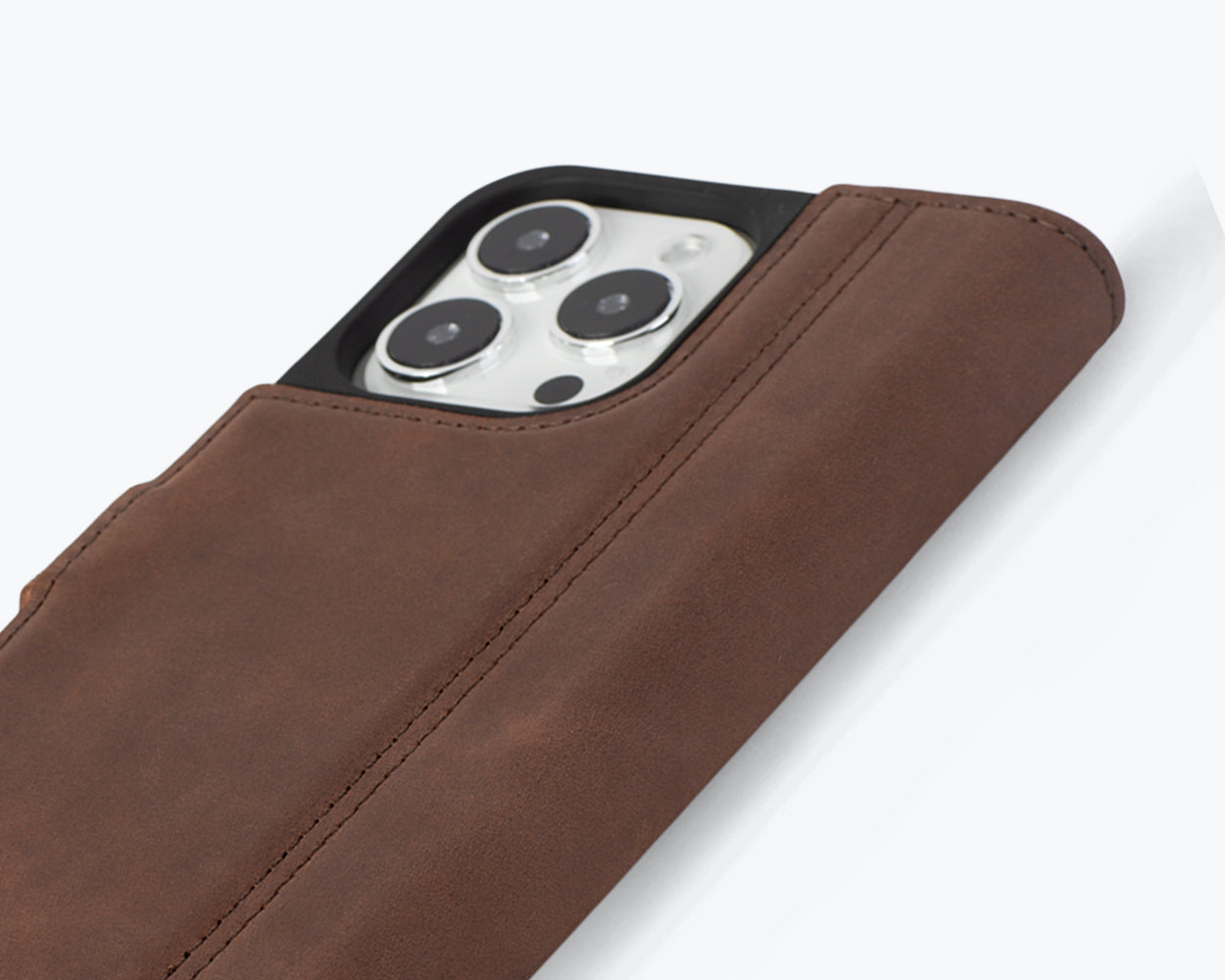 Apple iPhone 15 Pro - Vintage Leather Wallet Phone Case