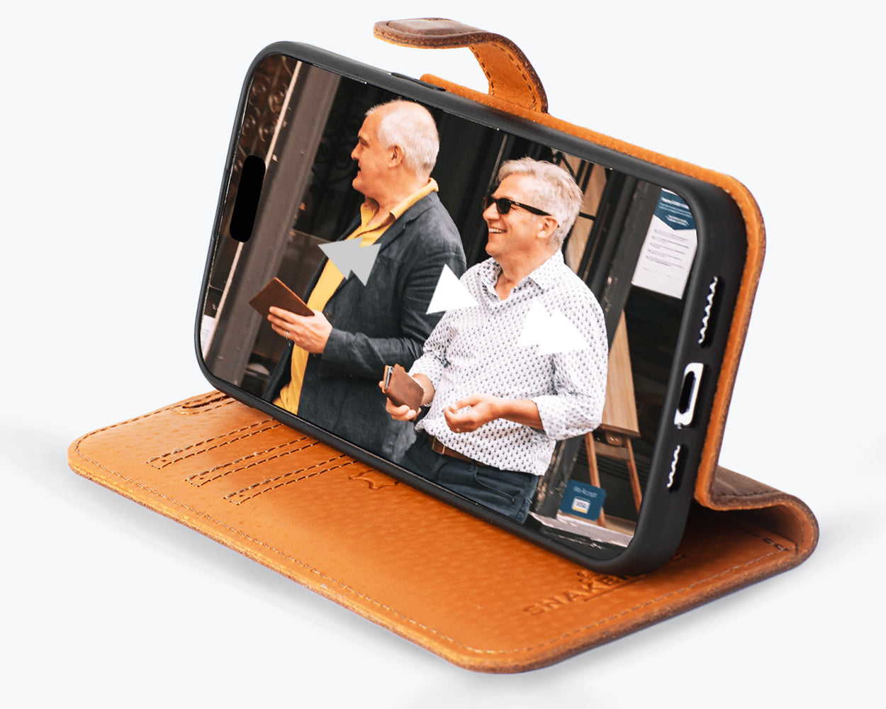 Apple iPhone 15 - Vintage Leather Wallet Phone Case