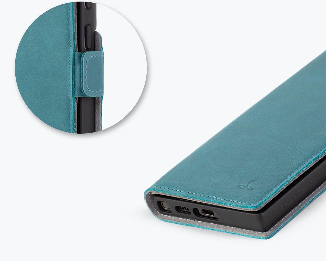 Samsung Galaxy S23 Ultra - Vintage Leather Wallet Phone Case (Side Clasp)