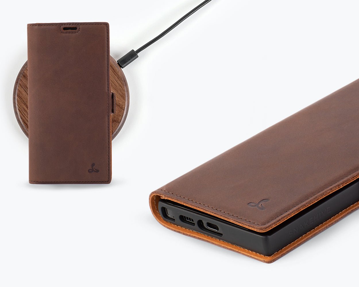 Samsung Galaxy S23 Ultra - Vintage Leather Wallet Phone Case (Side Clasp)